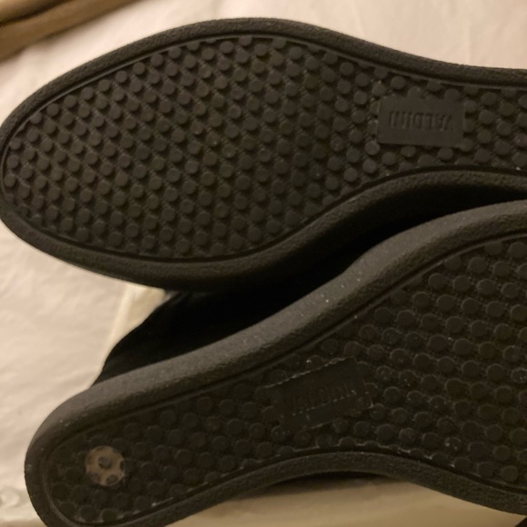 Black Suede and Grey Fur Stiletto Boots - Picture 7 of 10